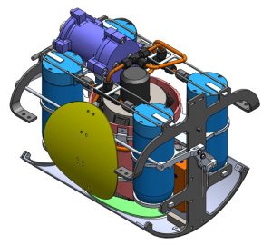 מודל של מערכת להפלטת מטען יעודי מצוללת אוטונומית