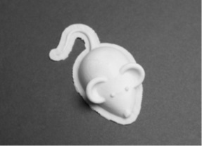 דוגמא של הדפסה . עכבר עם הדפסת בסיס